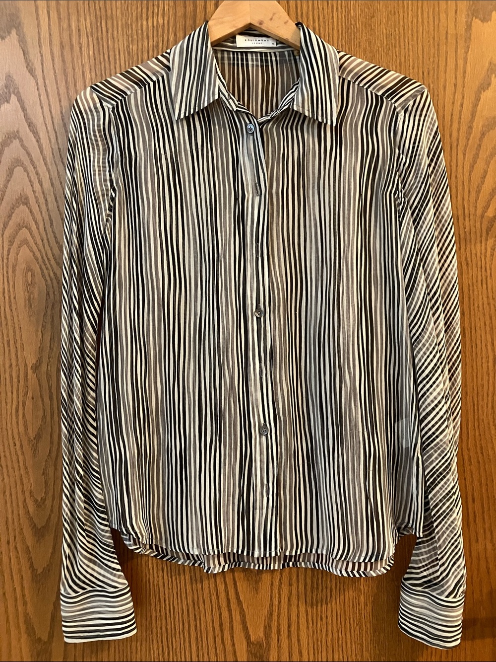EUC Equipment sheer 100% silk blouse | Size XS